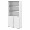 Bush Business Furniture Studio C 5 Shelf Bookcase W/ Doors in White STC015WH